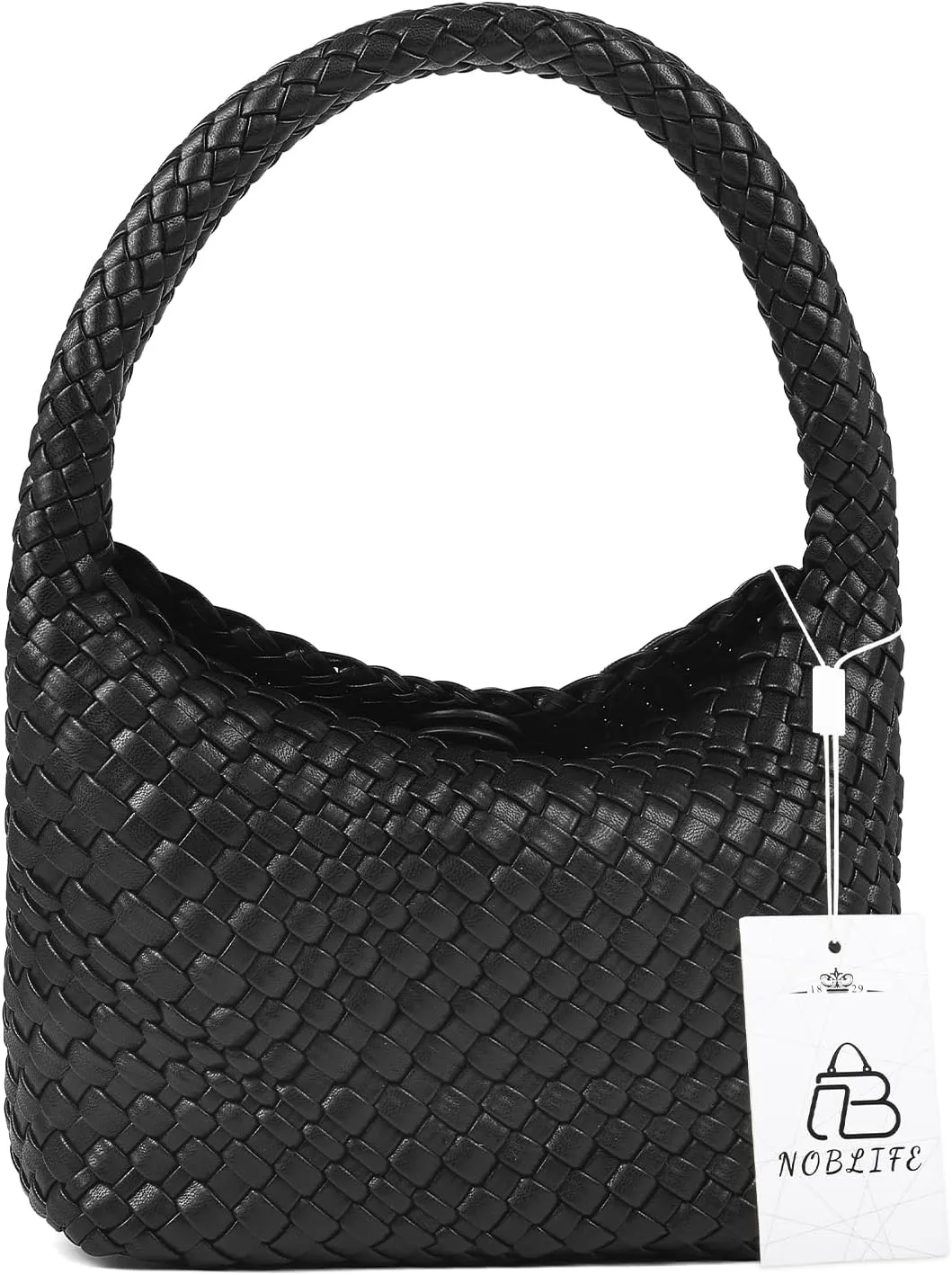 Woven Bag for Women, Small Vegan Leather Summer Beach Purse, and Travel Handbags Ladies' Retro Chic Shoulder Bags