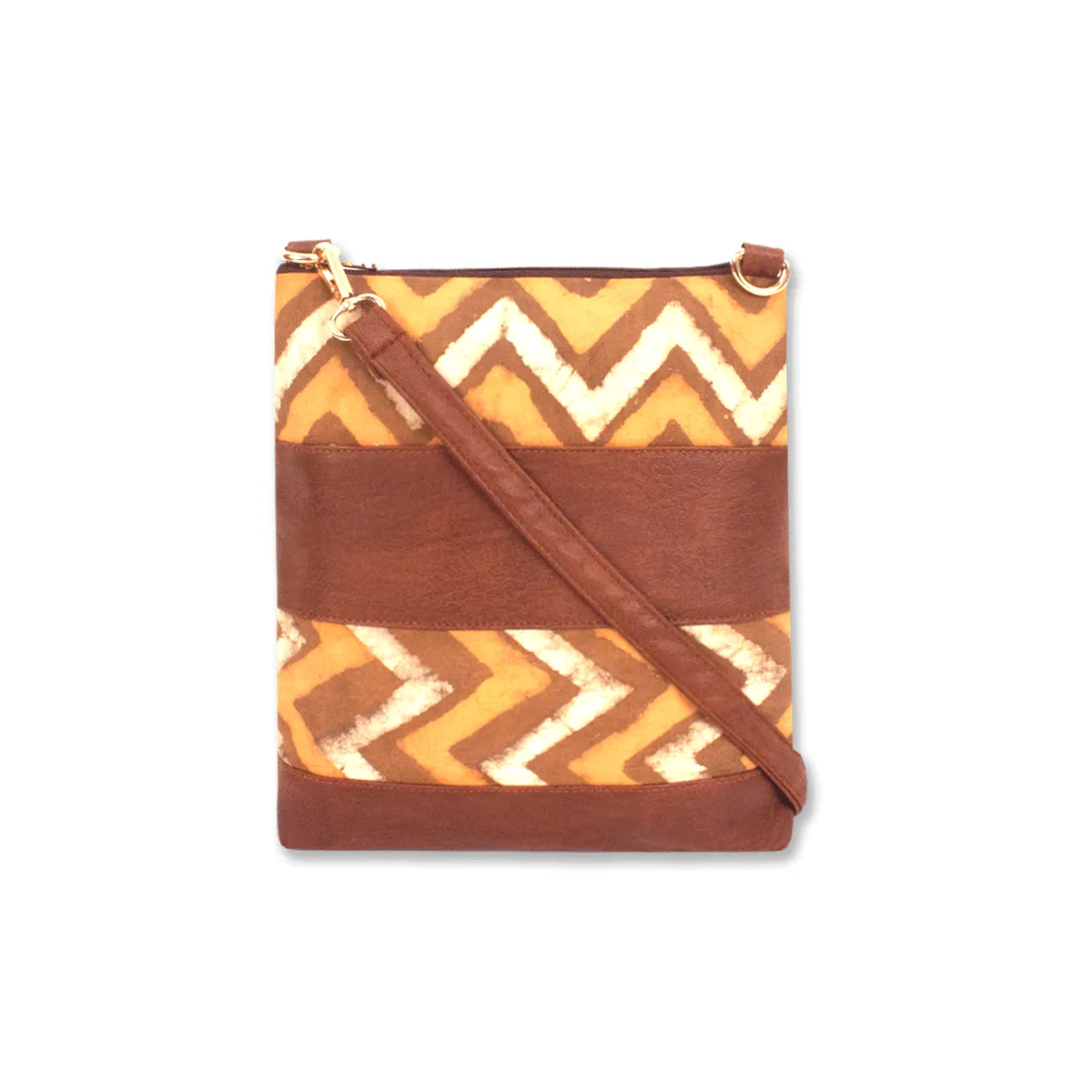 Zig zag Block Printed Sling Bag